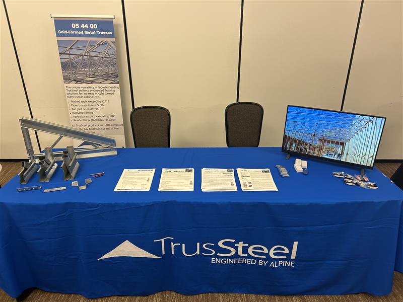 TrusSteel's tweet photo. Are you joining us at the Structural Engineers Association of South Carolina’s Annual Conference in Columbia this week?

Visit the TrusSteel booth to explore our cutting-edge cold-formed steel truss system. The industry’s premier solution for roof and floor structural framing. https://t.co/7jiBmQz3d8