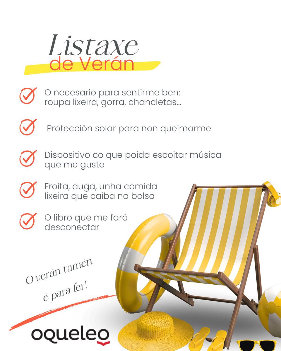 Na listaxe de cousas que van canda ti para pasar tempo de lecer xa sabes… sempre unha lectura para desconectar 😻 #LIX #oqueleo #OsLibrosSonParaOVerán #lecer