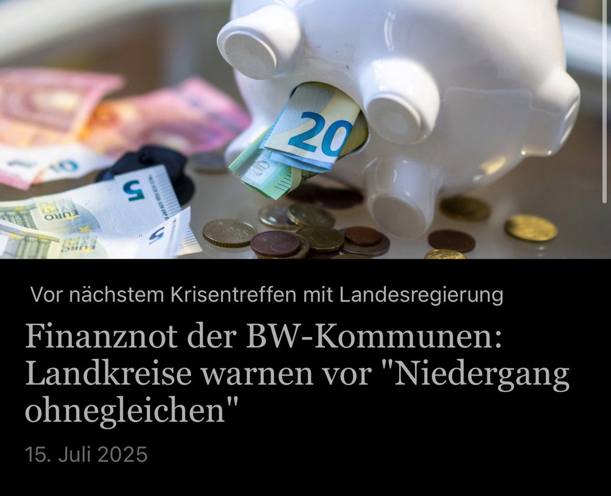Finanznot der BW-Kommunen: Landkreise warnen vor "Niedergang ohnegleichen"

31 der 35 Landkreise schreiben rote Zahlen. Das geht aus dem Jahresbericht des Landkreistags zur finanziellen Lage hervor, der dem SWR vorliegt.