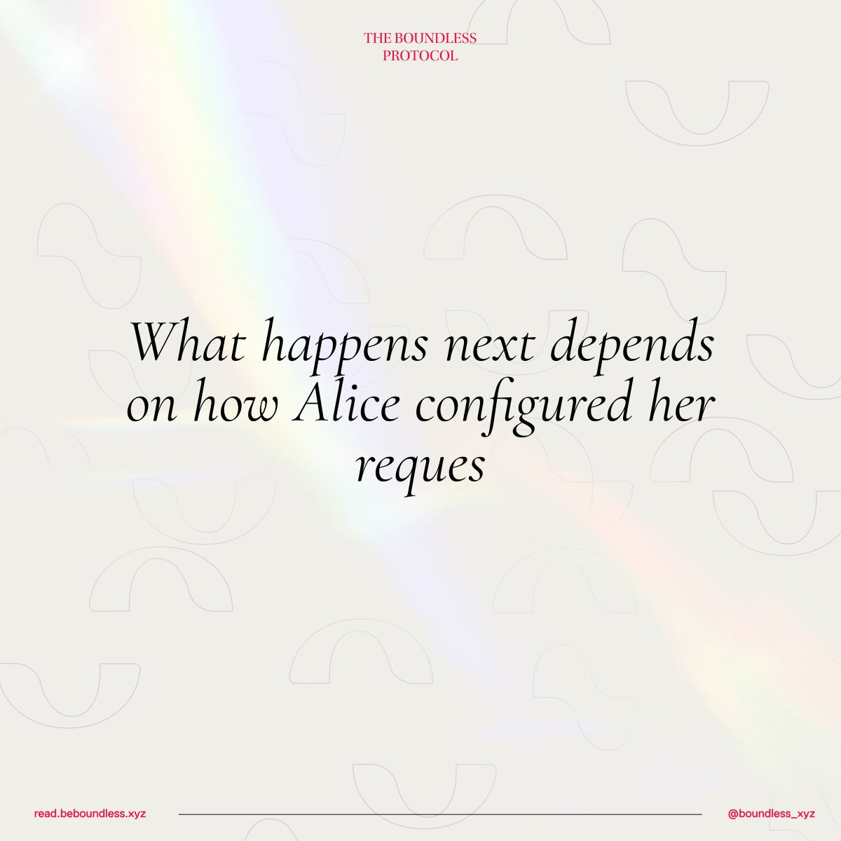 Sam13389472's tweet photo. I have read the @boundless_xyz white paper.  
Here is proof: What happens next depends on how Alice
configured her reques https://t.co/GAFPVSXYra