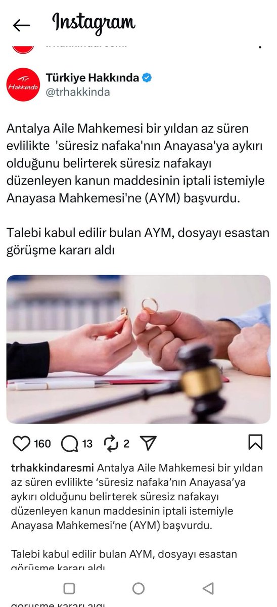 Antalya Aile Mahkemesi Nafakanın süresiz olmasını Anayasa Mahkemesine gönderdi. Meclisin süreli  yapmaktan korktuğu nafaka sorununa yargının en üst mahkemesi ne karar verecek merak ediyoruz.<a href="/adalet_bakanlik/">T.C. Adalet Bakanlığı</a> <a href="/adalet_bakanlik/">T.C. Adalet Bakanlığı</a> <a href="/yilmaztunc/">Yılmaz TUNÇ</a> <a href="/MahinurOzdemir/">Mahinur Özdemir Göktaş</a>