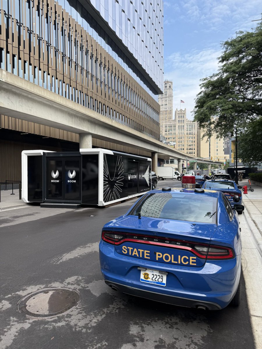 bscholl's tweet image. The @boomaero booth @reindsummit has been pulled over for speeding