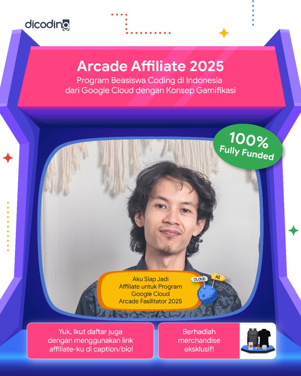 tsaliscepu's tweet photo. Yuk ikutan program Google Cloud Arcade Fasilitator 2025! daftar pakai link ini https://t.co/ezJH7oPluE 🌟 https://t.co/DhF6vN8HGT