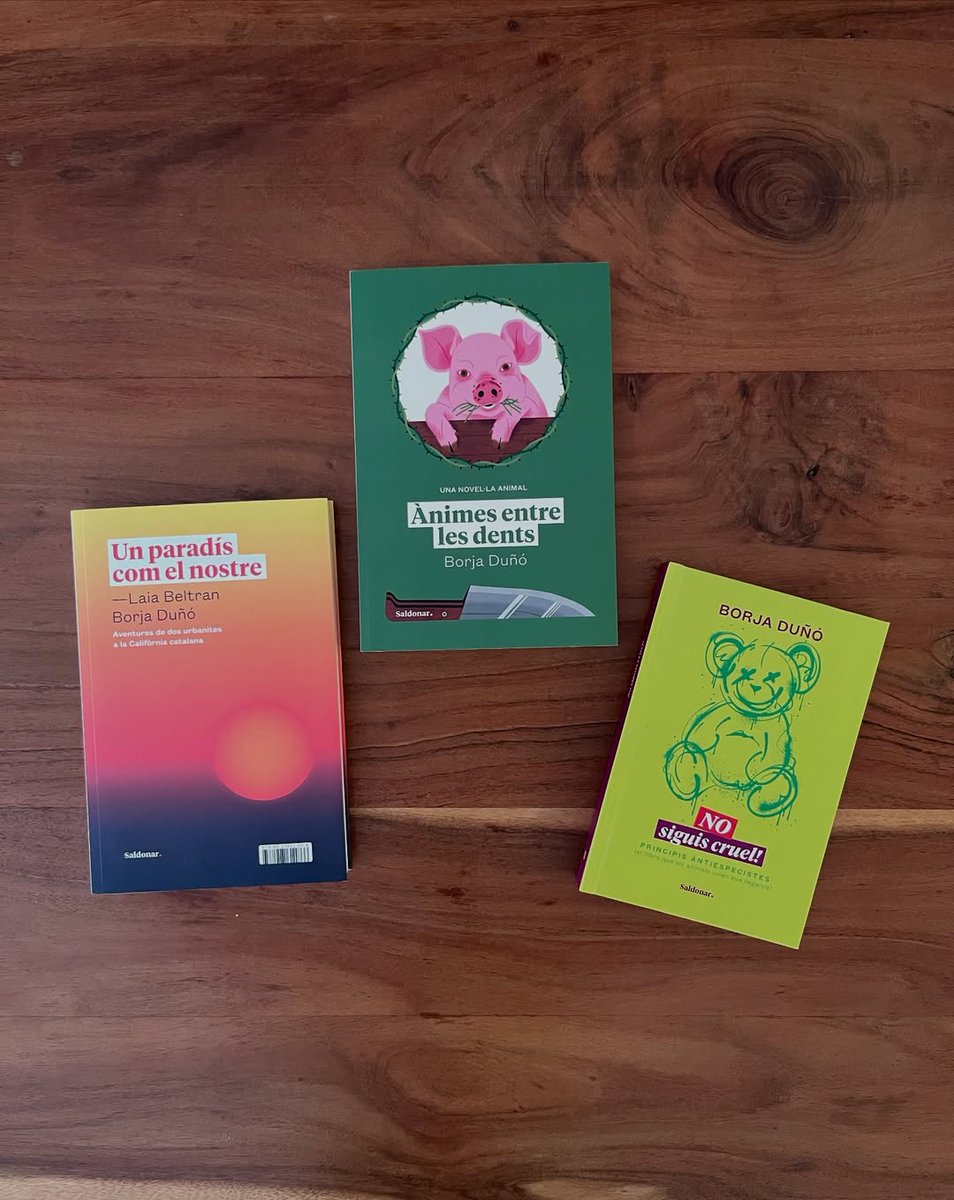 ASSOCIACIÓ VEGANA DE CATALUNYA Ⓥ (@assveganacat) on Twitter photo Tres títols de Borja Duñó que aborden des de perspectives diferents la relació entre els humans els animals i la natura
Llibres que conviden a la reflexió i a una mirada més conscient del món
Llegir-los és un acte de resistència —i de tendresa
<a href="/saldonar/">Saldonar</a> <a href="/borjada/">Borja Duñó</a> Tres títols de Borja Duñó que aborden des de perspectives diferents la relació entre els humans els animals i la natura
Llibres que conviden a la reflexió i a una mirada més conscient del món
Llegir-los és un acte de resistència —i de tendresa
<a href="/saldonar/">Saldonar</a> <a href="/borjada/">Borja Duñó</a>