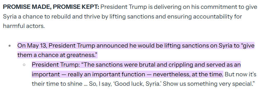 MDeLaBroc1's tweet image. Let's just check back in on Trump's policy towards the genocidal Islamist pigs in Damascus