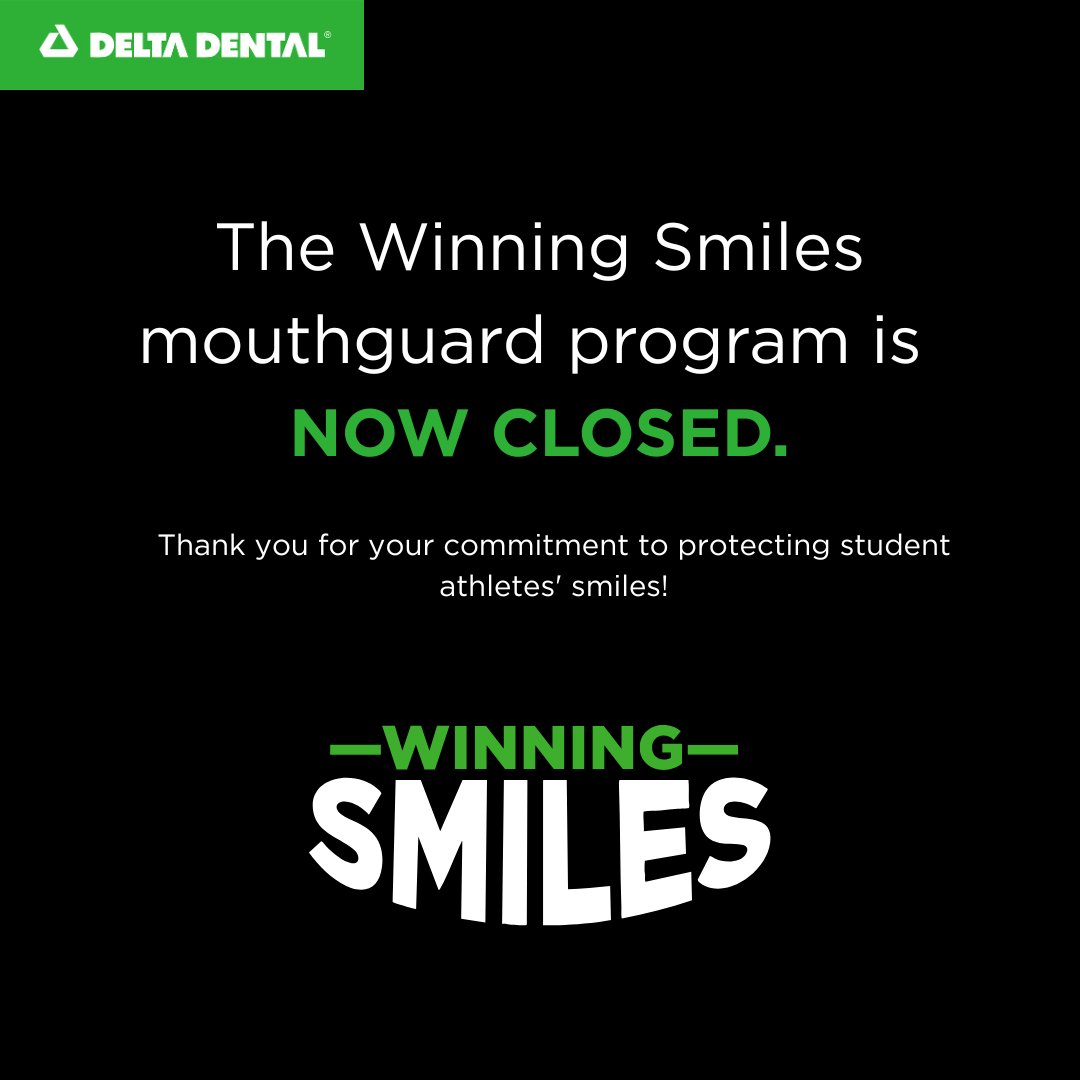 Our Winning Smiles mouthguard program is CLOSED as we have reached our supply limit. This program was a huge success, and we're grateful to all who participated and for your commitment to the oral health and safety of young athletes. #WinningSmiles #Mouthguards #OralHealthSafety