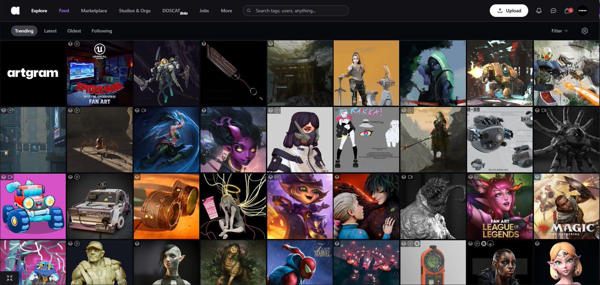 ArtgramCo's tweet image. Welcome to Artgram. Your platform where creativity stays human.
✔️Portfolios
✔️ Marketplace
✔️ Studios & Organisations Pages
✔️ DOSCAT (Collaboration Tool)
✔️ Job Portal
...and more, but no gAI content!
🌐Artgram.co