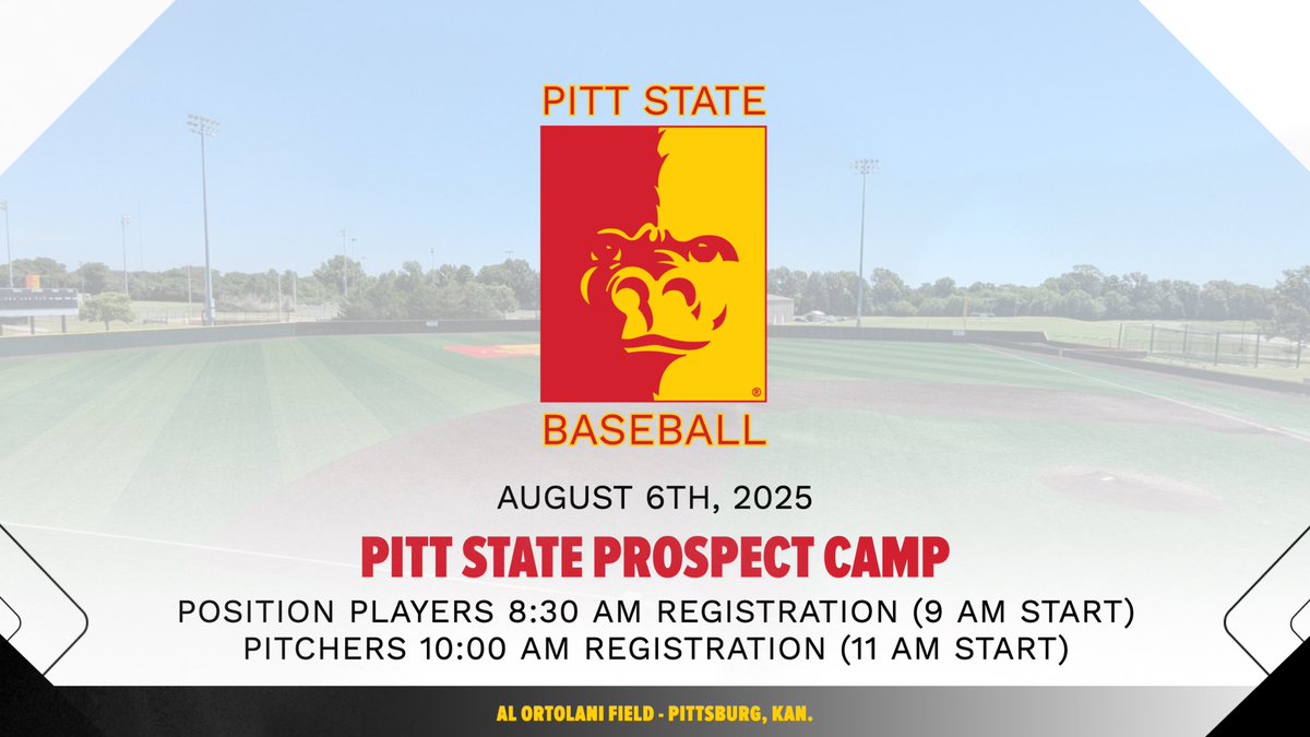 GorillasBSB's tweet image. Second session of the summer for our prospect camp! Mark your calendars for August 6th to have a chance to workout in front of the PSU coaching staff! Come to the jungle! Link below ⬇️
pittstategorillas.com/sb_output.aspx…