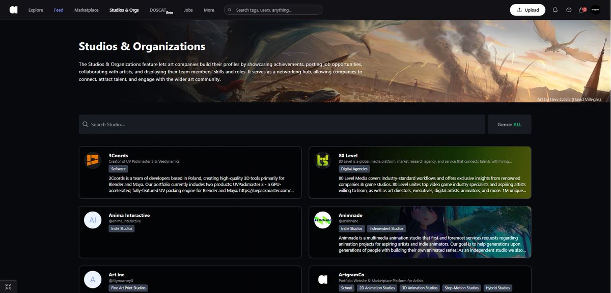 ArtgramCo's tweet image. Welcome to Artgram. Your platform where creativity stays human.
✔️Portfolios
✔️ Marketplace
✔️ Studios & Organisations Pages
✔️ DOSCAT (Collaboration Tool)
✔️ Job Portal
...and more, but no gAI content!
🌐Artgram.co