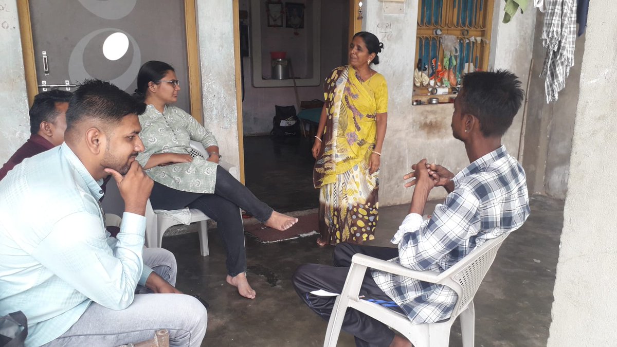 Today visited high risk tb patient with low weight and guided and advised done to visit and check up at medical College, counselling done for maintaining diet and nutrition and to take medicine regularly