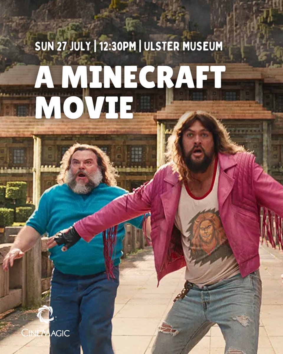 Cinemagic's tweet image. Join Cinemagic at the @UlsterMuseum on Sunday 27th July for &apos;A Minecraft Movie&apos;! Embark on the adventure of a lifetime - book today at Cinemagic.org.uk

#Cinemagic #AMinecraftMovie #FilmFestival #Belfast