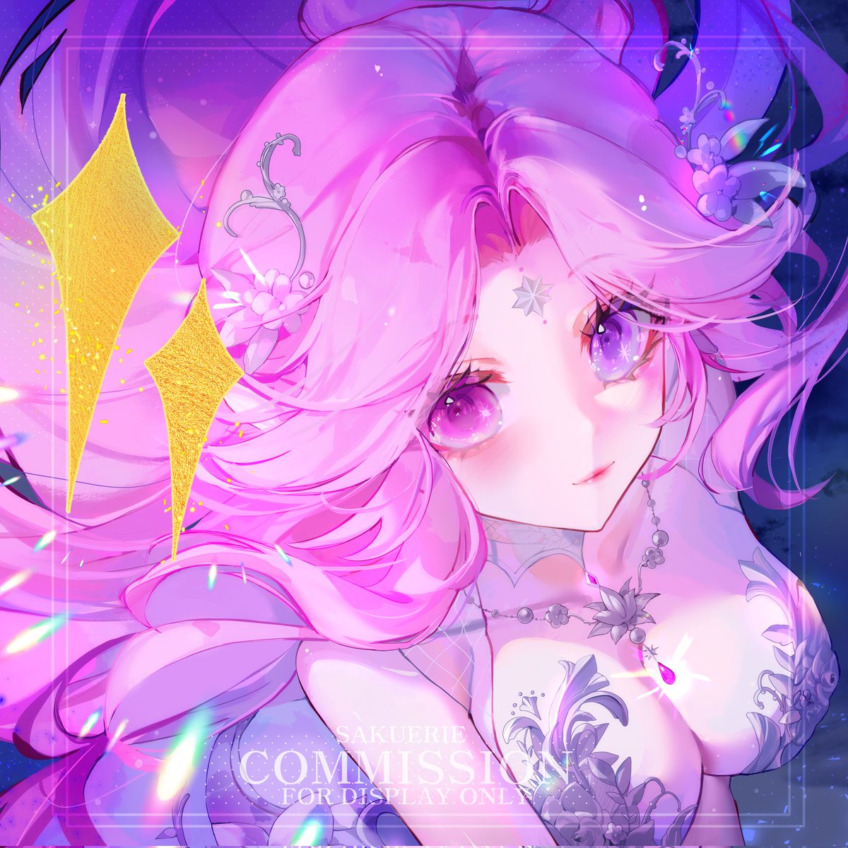 sakuerie's tweet image. Commission for @Scarlet574844 💗💫
Such a pretty design &lt;3
#VGenComm