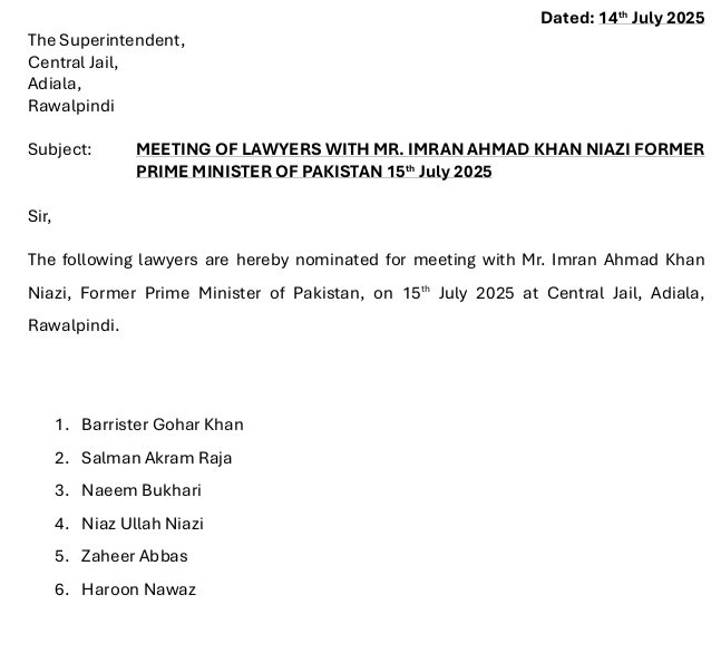 GKamranKhan's tweet photo. عرفان سلیم, خرم ذیشان اور میڈم عائشہ بانو کا نام سازش سے نہیں ہٹایا گیا تو کیسے ہٹایا گیا؟
عمران خان سے جن کی ملاقات ہونی تھی اس میں بیرسٹر سیف کا نام ہی نہیں تھا، باقی کسی کو ملاقات نہیں کرنی دی گئی مگر بیرسٹر سیف کی ملاقات کروا دی گئی۔ https://t.co/aSALrOlUXQ
