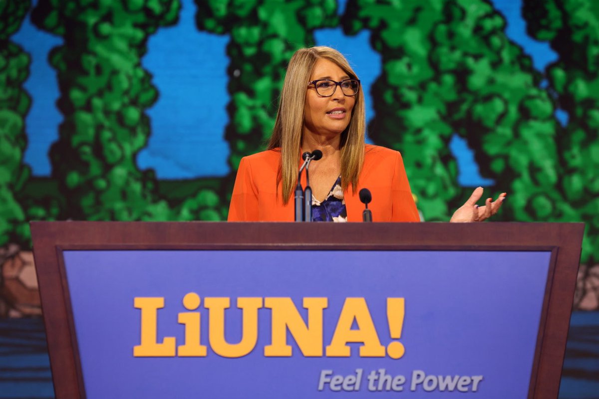 LIUNA's tweet image. At the 2025 Leadership Conference: Bruce Lerner, LIUNA General Counsel, broke down the legal battles ahead, while April Ogden-Thomas, Executive Director of the Southeast Laborers’ Training Fund, highlighted how training and apprenticeship are building LIUNA’s future.