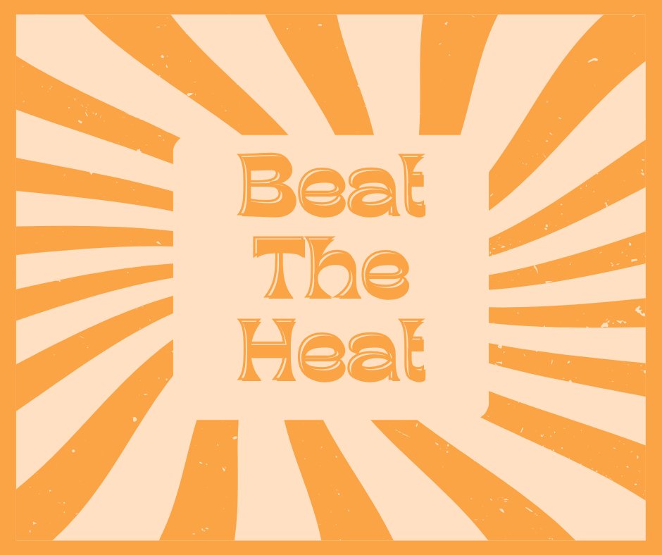 Beat the Heat Today! 🌡️

💧 Stay hydrated
🧢 Wear light clothes
❄️ Use AC/fans or visit cool places
🚗 Never leave kids/pets in cars
🐾 Protect pets' paws
🧓 Check on neighbors
🚨 Know heat illness signs

Stay cool &amp; stay safe!