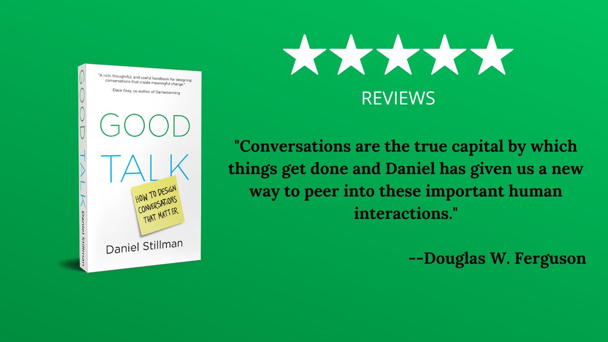 The most important conversations happen inside your own head. In Good Talk, I explore how consciously designing your inner dialogue creates the foundation for every conversation that matters. Start with the one you're having with yourself. amzn.to/3hdGrll