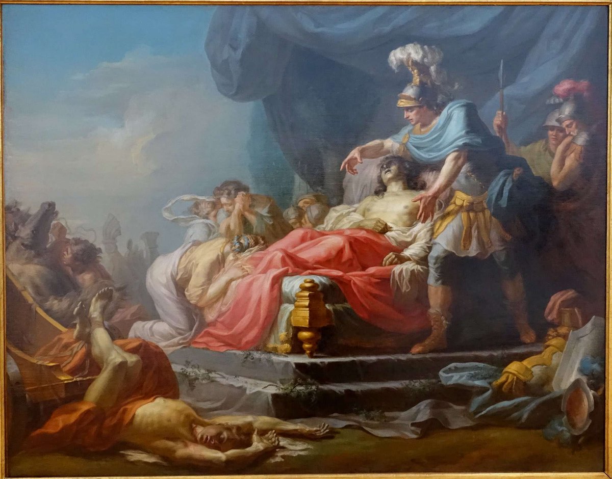 DailyBriseis's tweet image. Achilles Displaying the Body of Hector at the Feet of Patroclus by Jean Joseph Taillason