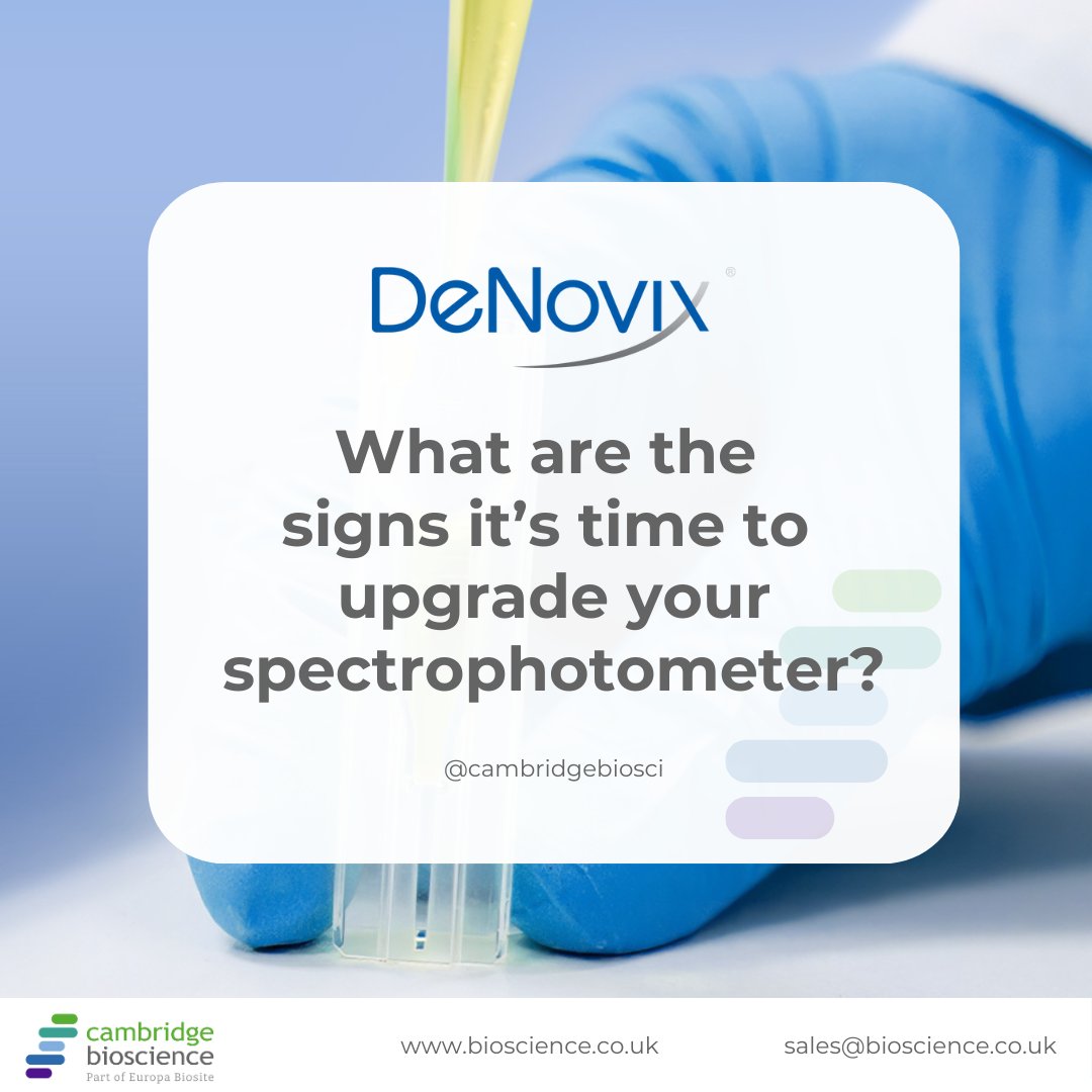 Cambridge Bioscience (@cambridgebiosci) on Twitter photo 🧪 Noticing signal drift, longer reading times, or inconsistent results?
These are just a few signs your #spectrophotometer might be holding your #research back.
See what a modern upgrade can do for your data quality and lab workflow 👉
f.mtr.cool/uamyqorxkq
<a href="/DeNovix/">DeNovix Inc.</a> 🧪 Noticing signal drift, longer reading times, or inconsistent results?
These are just a few signs your #spectrophotometer might be holding your #research back.
See what a modern upgrade can do for your data quality and lab workflow 👉
f.mtr.cool/uamyqorxkq
<a href="/DeNovix/">DeNovix Inc.</a>
