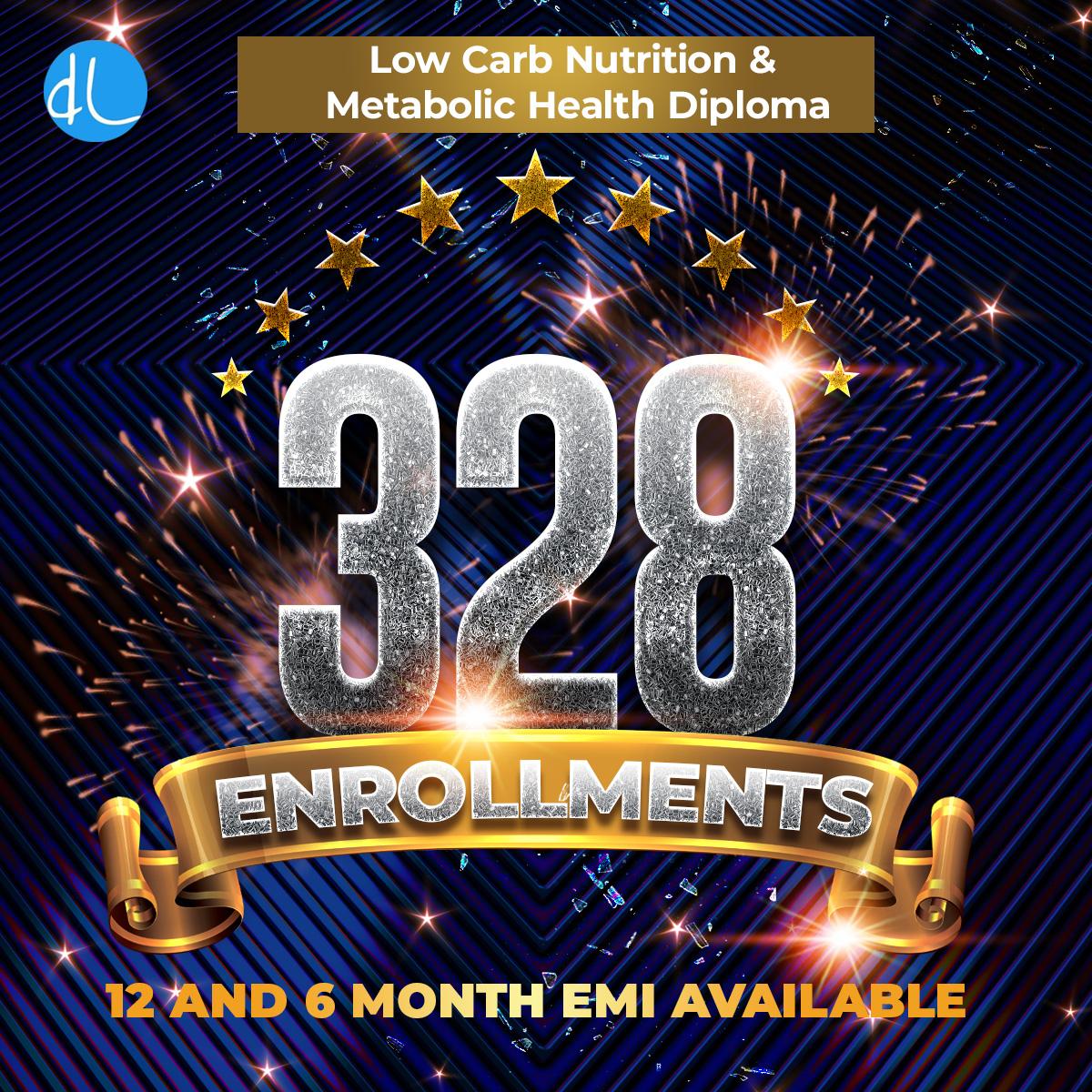 Almost all chronic diseases in India are managed without root cause diagnosis.
Learn Low carb nutrition and address the root cause.
Enroll in Low Carb Nutrition and Metabolic Health Diploma course.
WA 9386835147