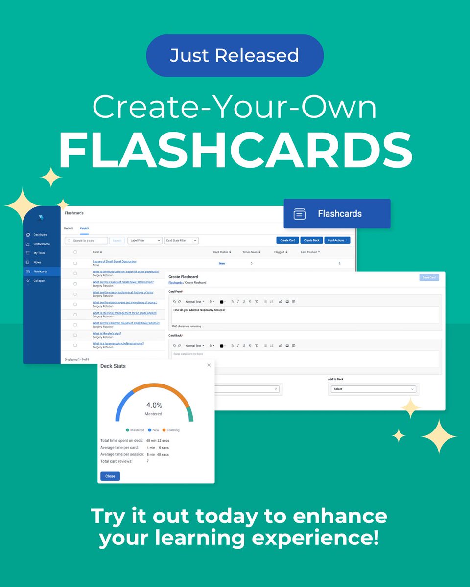 TrueLearnLLC's tweet image. We've got BIG news! There's a powerful new study tool now available in the TrueLearn desktop platform: Create Your Own Flashcards! Are you ready to enhance your study sessions with retrieval practices and spaced repetition? Try it out now: ow.ly/qB1250WqyJ0 #TrueLearn