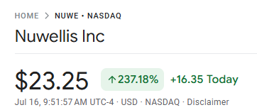 Aphrodite_188's tweet photo. $NUWE UP 237%! https://t.co/9yKSMva1SK