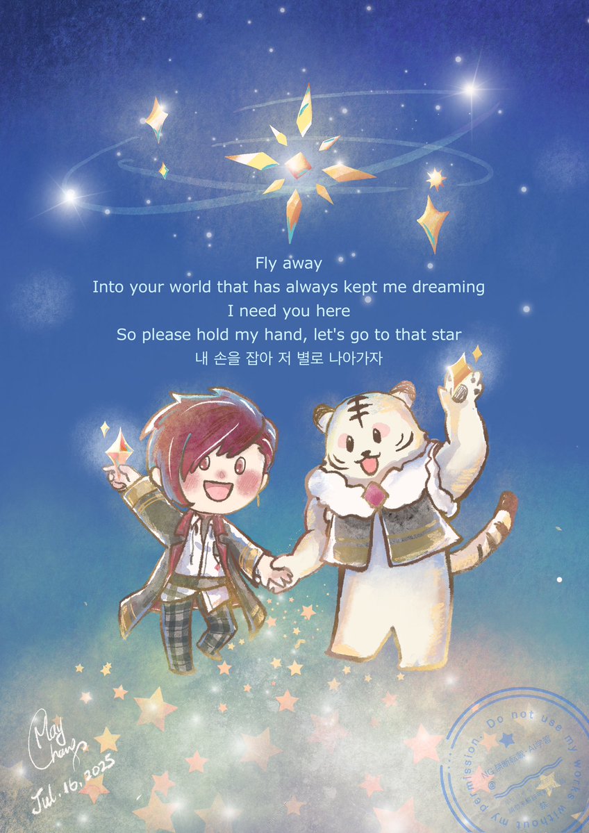 mayc1234's tweet image. Looping Kaichou’s original song &quot;I’ll be fine (Just hold my hand)&quot; every day 🎶 I just love the song so much that I have to draw something!

好喜歡會長的原創曲，現在每天都會重複聽⋯好好聽🥰

無字版貼留言 No text images in the replies ⬇️

#VerVermillion #LouVerGallery