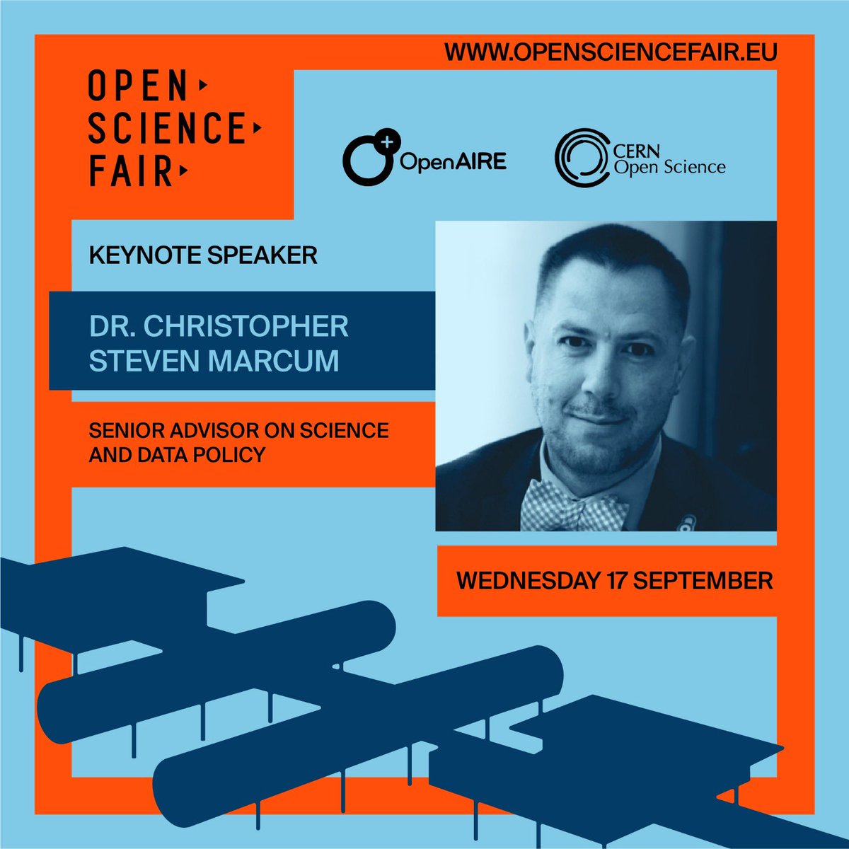 Open Science Fair (@opensciencefair) on Twitter photo We’re thrilled to welcome Dr. Christopher Steven Marcum as closing keynote speaker at #OSFair2025! 
An expert in science, statistics & policy, Dr. Marcum will reflect on the power of genuine collaboration in shaping a sustainable #OpenScience future. 
#CERN #OpenAIRE #FairData We’re thrilled to welcome Dr. Christopher Steven Marcum as closing keynote speaker at #OSFair2025! 
An expert in science, statistics & policy, Dr. Marcum will reflect on the power of genuine collaboration in shaping a sustainable #OpenScience future. 
#CERN #OpenAIRE #FairData