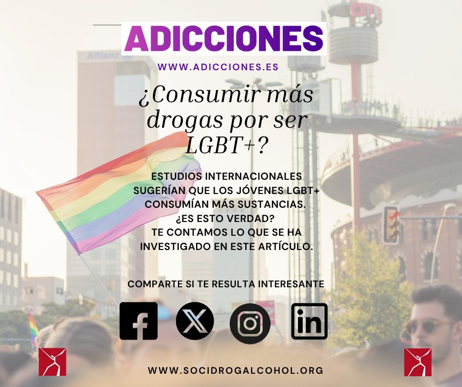 Adicciones publica 'Desmontando estereotipos: Orientación sexual y riesgo para el consumo de sustancias en la adolescencia'. Puedes leerlo aquí:  adicciones.es/index.php/adic… #SaludMental #Adolescencia #Diversidad #Prevención #Investigación #LGBT
