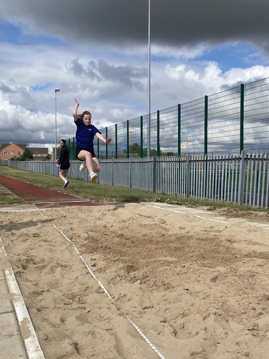 Some excellent heights during long jump.
