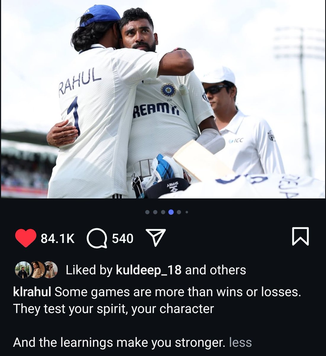 AnkitKu50823807's tweet image. KL Rahul’s Insta post after the Lord’s loss — calm, composed, and classy as always. 👌❤
Win or lose, he carries himself like a true gentleman. #KLRahul #LordsTest #INDvsENG