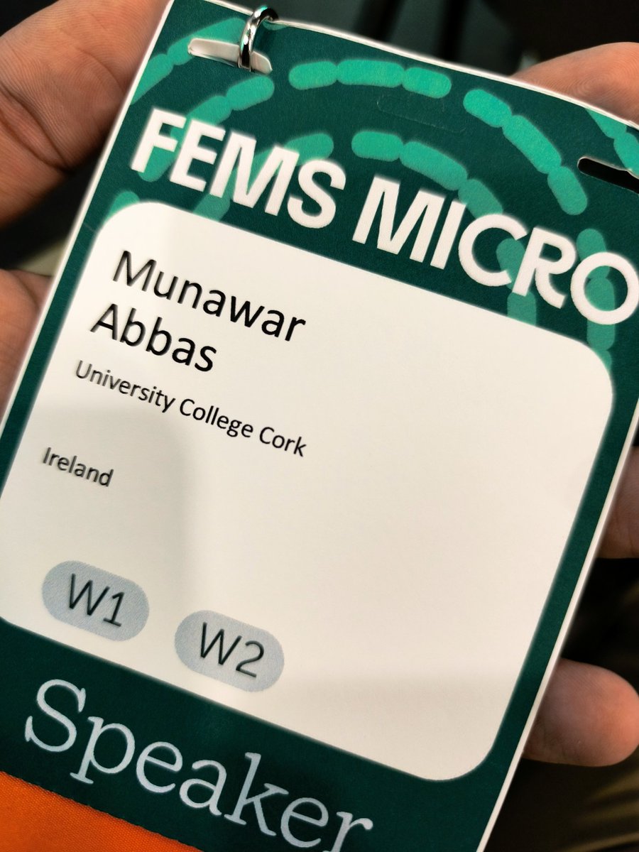 munawarabbas93's tweet image. Thrilled to present at #FEMS2025, thanks to the FEMS Attendance Grant!
Grateful to Marie Skłodowska-Curie Actions and APC Microbiome Ireland for funding my fellowship.
@Pharmabiotic @CanResUCC @INSPIREMSCA @Mariecurie_alum