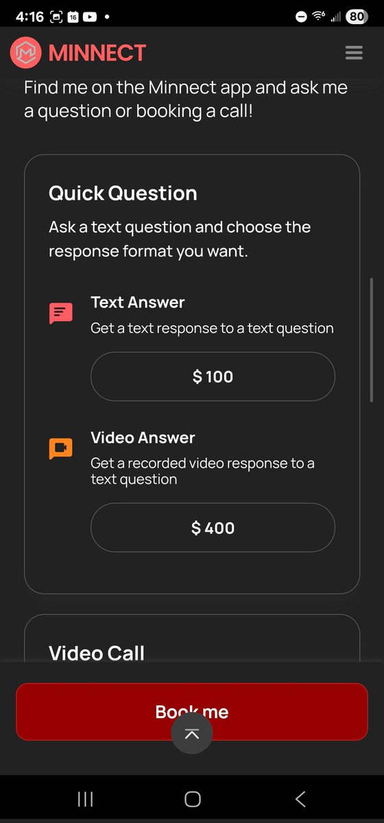 I couldn't believe it so i had to look and its true Candace Owen charges this much on minnect 🤨. A call is $1500 per minute at a minimum of 15 minutes, so $22,500 if you wanna talk to her for 15 minutes or a $100 for a text or $400 video response... who pays that are fools🙄🤣