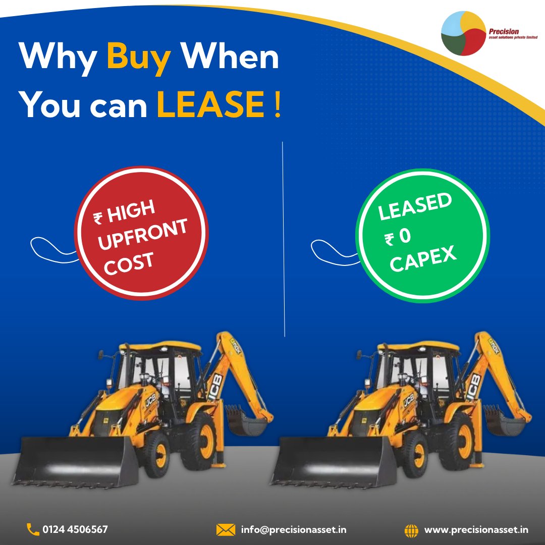 PRECISION_PEDPL's tweet image. Need heavy-duty equipment without the heavy cost?
Lease with PASPL – Drilling Rigs, Construction Machines, Gensets &amp;amp; more!
✅ Zero CapEx ✅ PAN India ✅ Fast Deployment
🔗 precisionasset.in | 📞 0124-4506567

#LeasingMadeEasy #PASPLPower #ConstructionEquipment