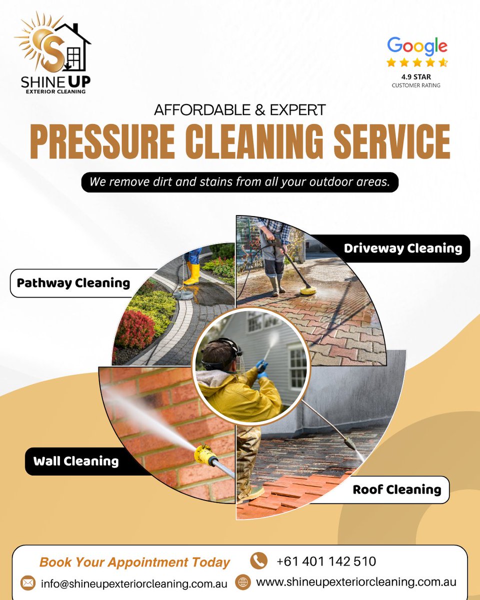 _Shineup's tweet photo. 💦 Make Your Outdoors Shine Again!

📞 +61 401 142 510
🌐 https://t.co/gaSwctrS9N
📧 info@shineupexteriorcleaning.com.au

#ShineUpExteriorCleaning #ShineUpCleaning #ExteriorCleaning #PressureCleaning #DrivewayCleaning #RoofCleaning #WallCleaning #PathwayCleaning #CleaningExperts https://t.co/t8KSNEWIXC