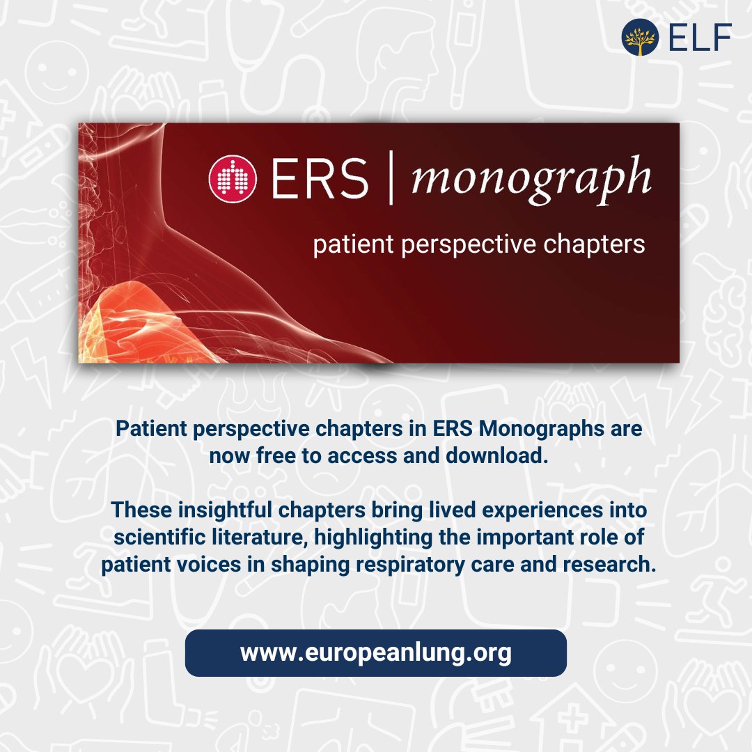 EuropeanLung's tweet image. Patient perspective chapters in @eurorespsoc Monographs are now free to access!
Explore topics including bronchiectasis, COPD and lung transplantation and learn more about patient experiences and priorities.
Learn more: europeanlung.org/en/news-and-bl…