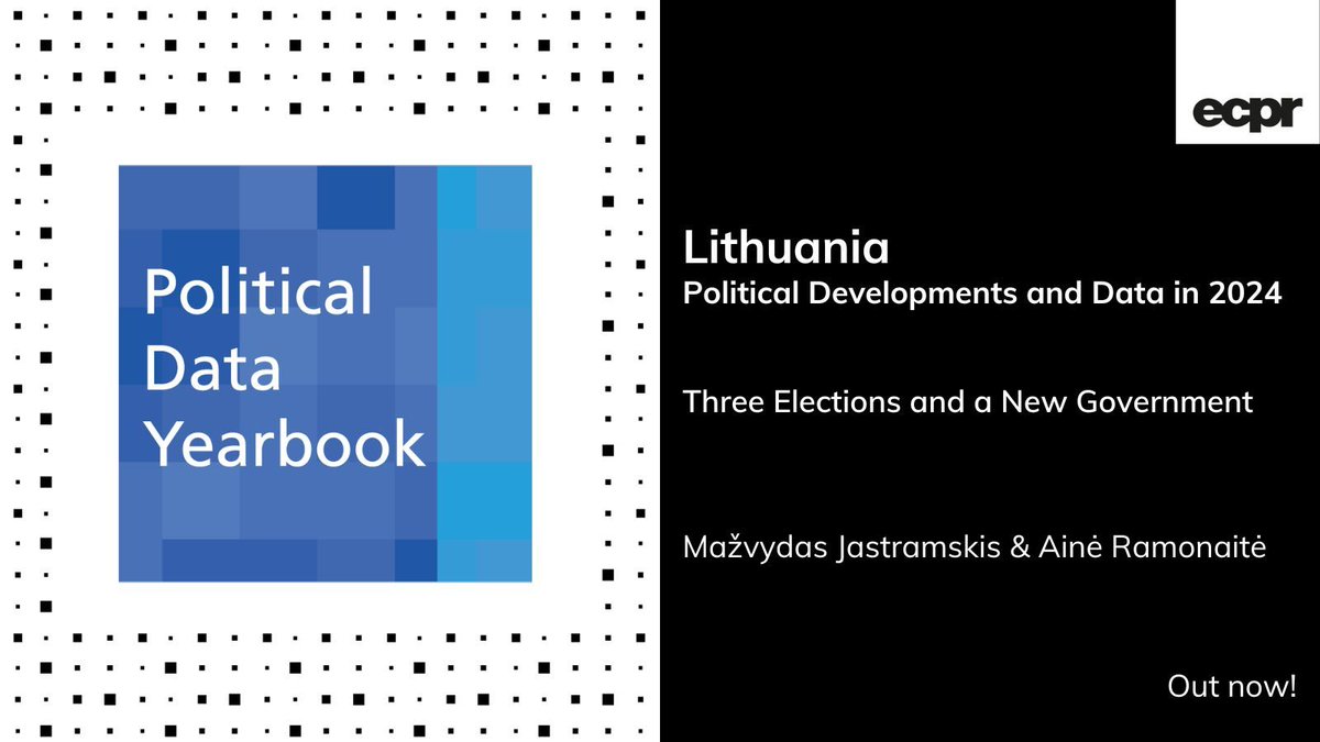 🆕 #Lithuania #PoliticalData
🇱🇹  In 2024, #Nausėda was re-elected President and a centre-left Cabinet replaced the previous coalition. A dual citizenship referendum failed and defence remained a key  issue, report Mažvydas Jastramskis &amp; Ainė Ramonaitė.
✍️ buff.ly/U57aRW2