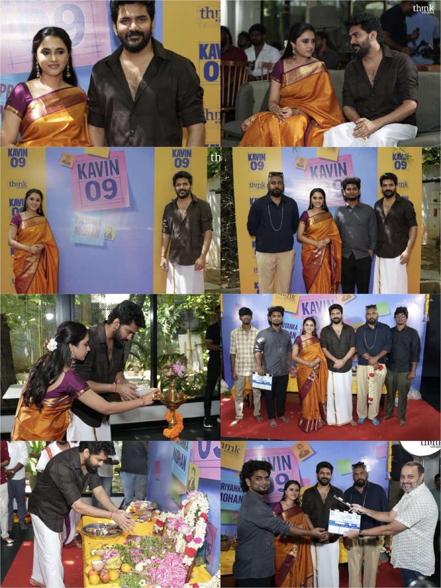 #Kavin09 launched! <a href="/Kavin_m_0431/">Kavin</a>’s  next with <a href="/priyankaamohan/">Priyanka Mohan</a> directed by 
Ken Royson of Katchi Sera fame and produced by Think Studios.