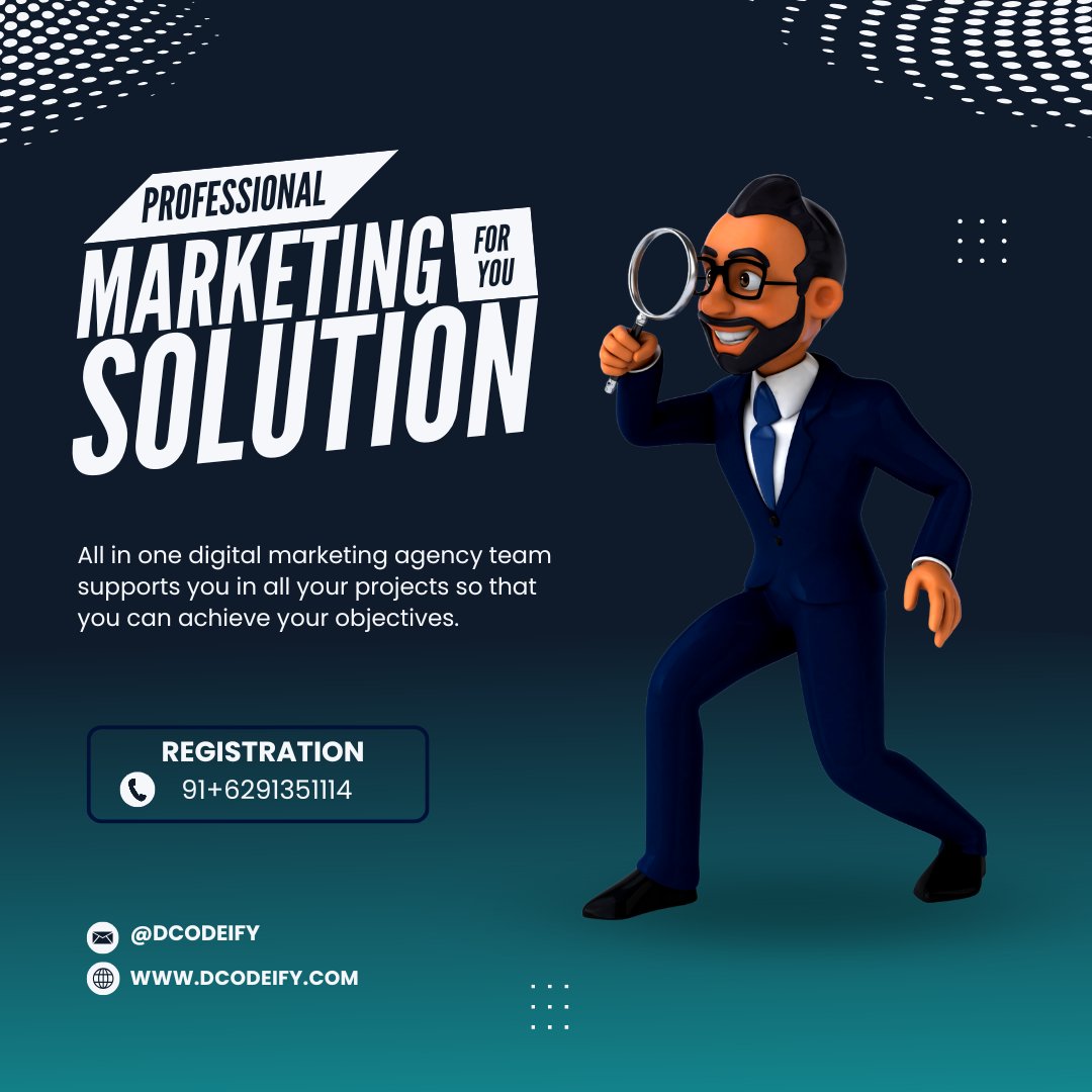 Dcodeify's tweet image. Tired of juggling multiple agencies for your marketing needs?
🎯 With @Dcodeify, get an all-in-one digital marketing solution tailored to your goals — from strategy to execution.
📞call +91 62913 51114
🌐 dcodeify.com
#MarketingMadeEasy #DigitalMarketing #Dcodeify