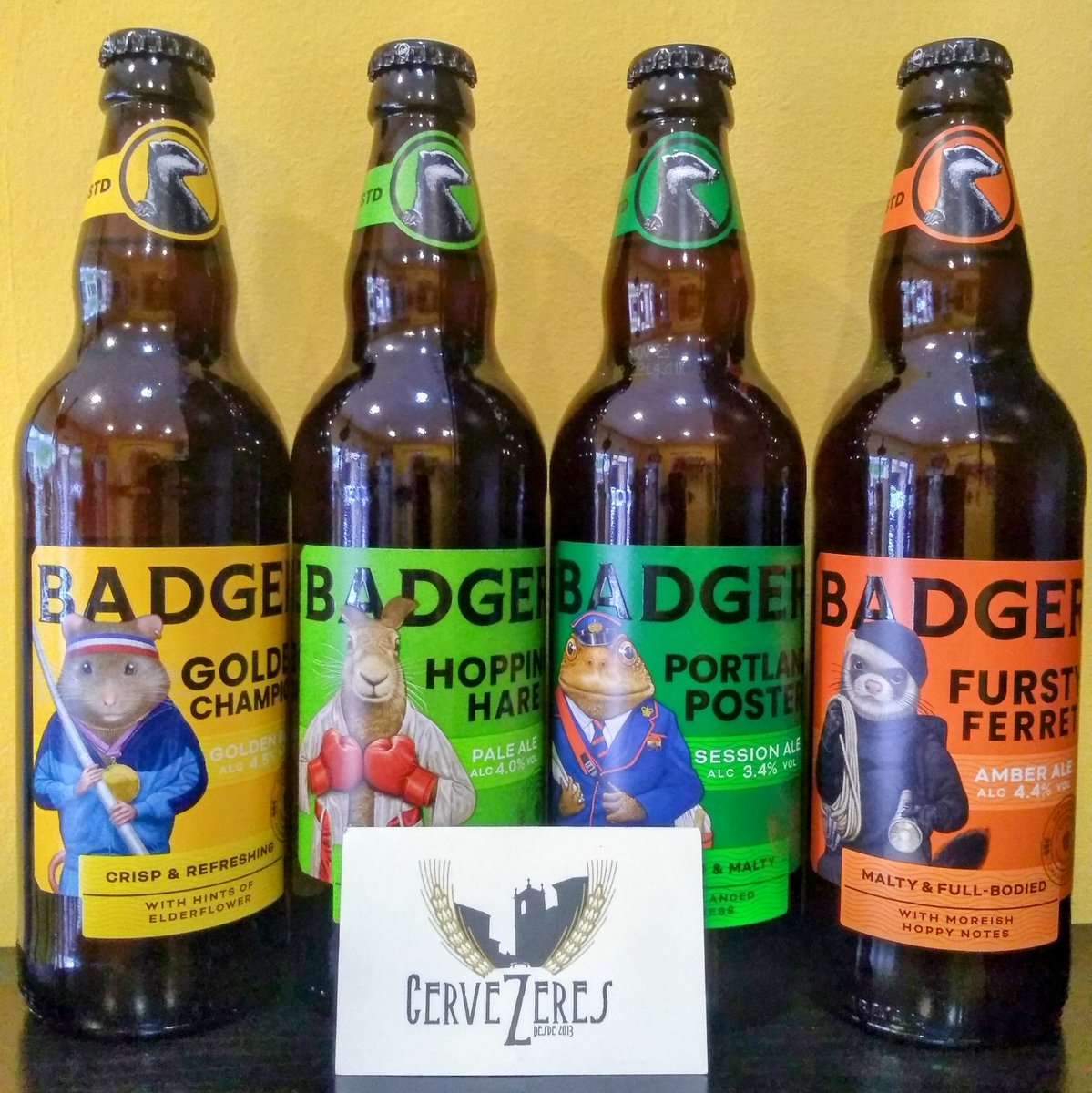 #BuenosDias 🌞 CerveZer@s. Desde INGLATERRA 🇬🇧 y de <a href="/Badger/">Badger</a> NUEVA REMESA de sus #cervezas 🍻 GOLDEN CHAMPION Golden Ale 4.5% HOPPING HARE Pale Ale 4% PORTALND POSTER Session Ale 3.4% y FURSTY FERRET Amber Ale 4.4% #cheers 🍻 #salud 🍻 Buen #miercoles para tod@s desde <a href="/CerveZeres/">CerveZeres</a>