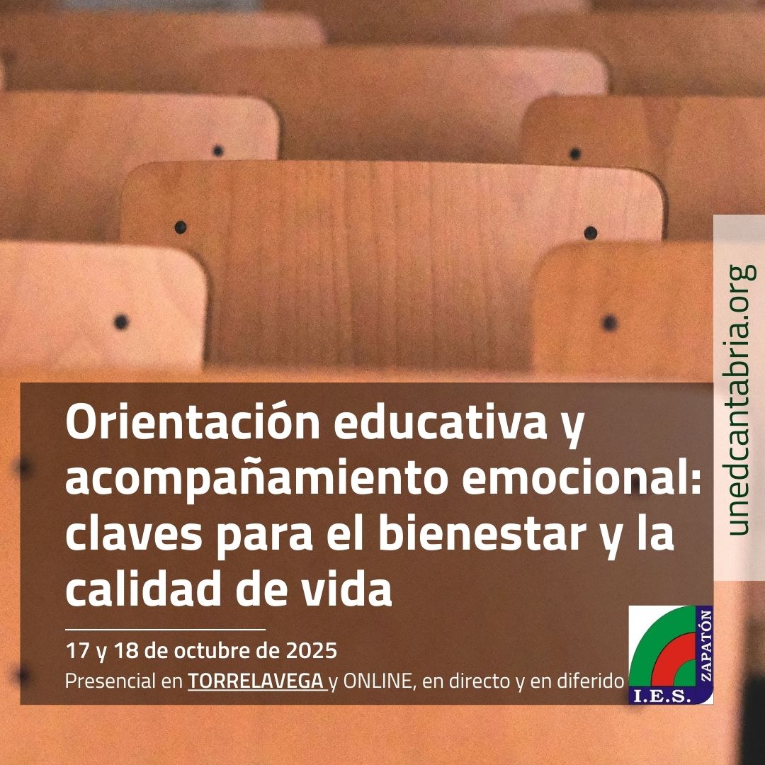 Uned Cantabria (@unedcantabria) on Twitter photo 🗓️17 y 18 de octubre ➡️📚Curso de <a href="/EducacionUNED/">Facultad de Educación de la UNED</a> sobre el impacto de la #OrientaciónEducativa y el #AcompañamientoEmocional.
➡️Presencial 📍 en el <a href="/IES_Zapaton/">IES Zapatón</a>
de #TORRELAVEGA y ONLINE en directo y en diferido.
¡Matrícula abierta!ℹ️bit.ly/3EcG4ai
<a href="/Torrelavega_es/">Ayuntamiento de Torrelavega</a> 🗓️17 y 18 de octubre ➡️📚Curso de <a href="/EducacionUNED/">Facultad de Educación de la UNED</a> sobre el impacto de la #OrientaciónEducativa y el #AcompañamientoEmocional.
➡️Presencial 📍 en el <a href="/IES_Zapaton/">IES Zapatón</a>
de #TORRELAVEGA y ONLINE en directo y en diferido.
¡Matrícula abierta!ℹ️bit.ly/3EcG4ai
<a href="/Torrelavega_es/">Ayuntamiento de Torrelavega</a>