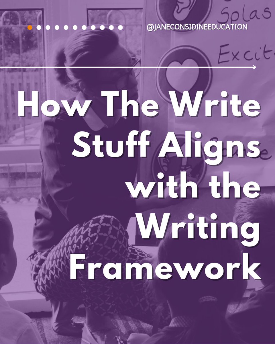 How the Write Stuff aligns with The Writing Framework. If your school is a Write Stuff school, or have adopted Jane Considine's systems, you will already be using almost all of the guidance contained in the Writing Framework. Here's how. 

A thread.