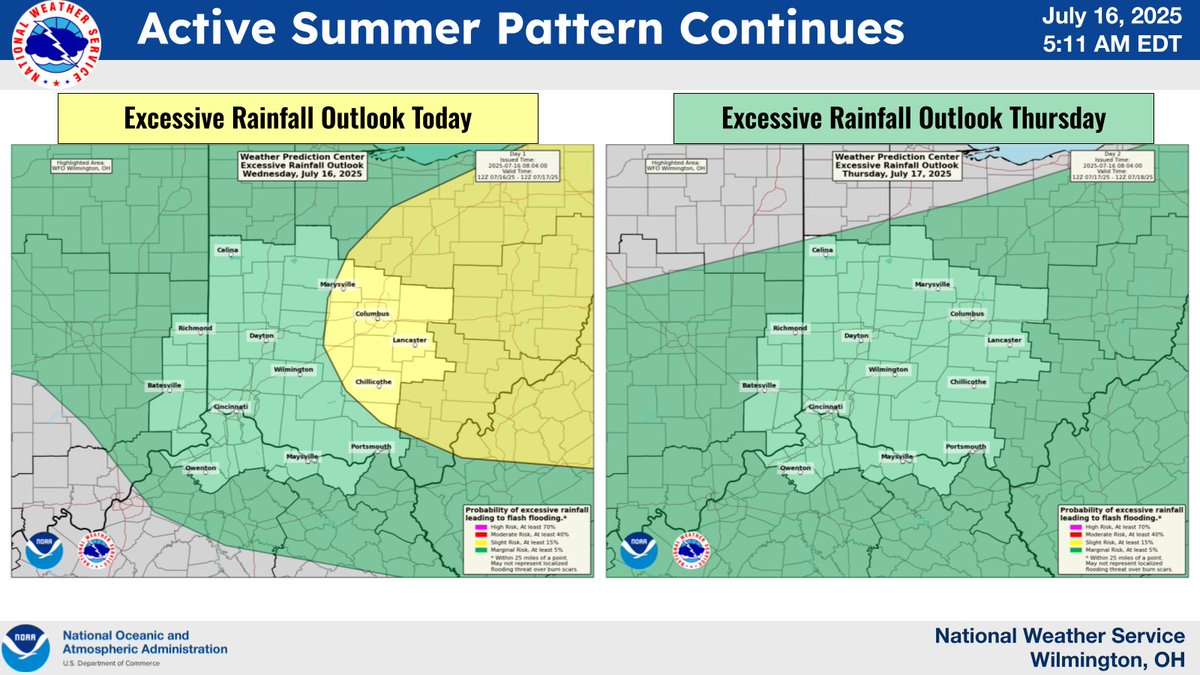 Good morning, Delaware County! Hope you got the grass cut yesterday - it's going to be wet for a few days. As always, have multiple methods to receive warnings and notifications, especially if you live in a low-lying area with the potential for flooding.