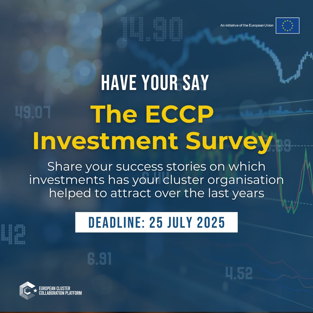 Clusters_EU's tweet image. 📢#EUClusters, share your success stories!
Help showcase how clusters drive investment & boost regional competitiveness for the #ECCP's Summary Report 2025.
⏳ Deadline: 25 July 2025 (5–10 min)
📝👉 ec.europa.eu/eusurvey/runne…