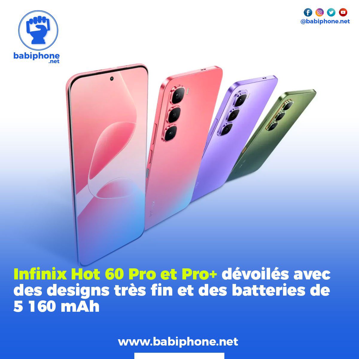 La série Hot 60 d’Infinix compte deux nouveaux membres et le Hot 60 Pro+ est le véritable clou du spectacle.

Lien 👉 babiphone.net/infinix-hot-60…