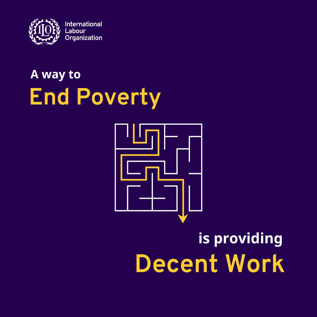 ILOAfrica's tweet image. Poverty is a threat to peace everywhere.
Breaking the cycle of poverty involves decent work.
RT if you agree 🔁🙌