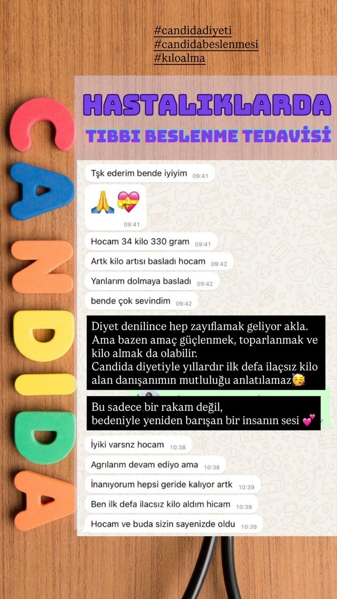Diyet = zayıflamak zannediyorsun ama
candida diyeti yapıp
📈 kilo almak
🤯 beyin sisi dağılmak
🔥 vücutta yangınlar sönmek
🍞 ekmek görünce kaçmak
gibi yan etkilerle hayatın değişebiliyor.

Sağlıklı yaşam için sağlıklı bağırsak florası çok önemli💚