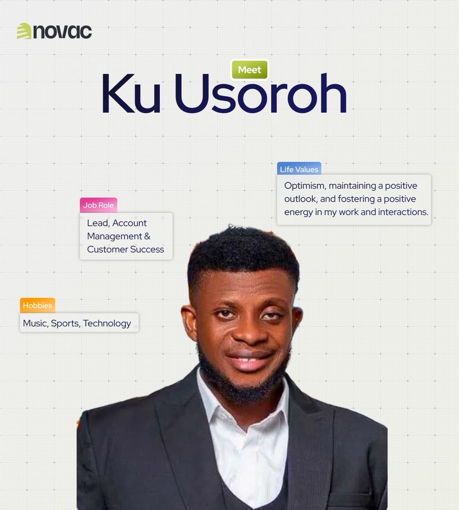 novacpayment's tweet image. 💡 Behind every smooth transaction, timely support, and satisfied client is a dedicated team that ensures your business gets the attention it deserves. Meet the people who make it happen every day at Novac.
#NovacPayment #CustomerSuccess #AccountManagement #MeetTheTeam #Fintech