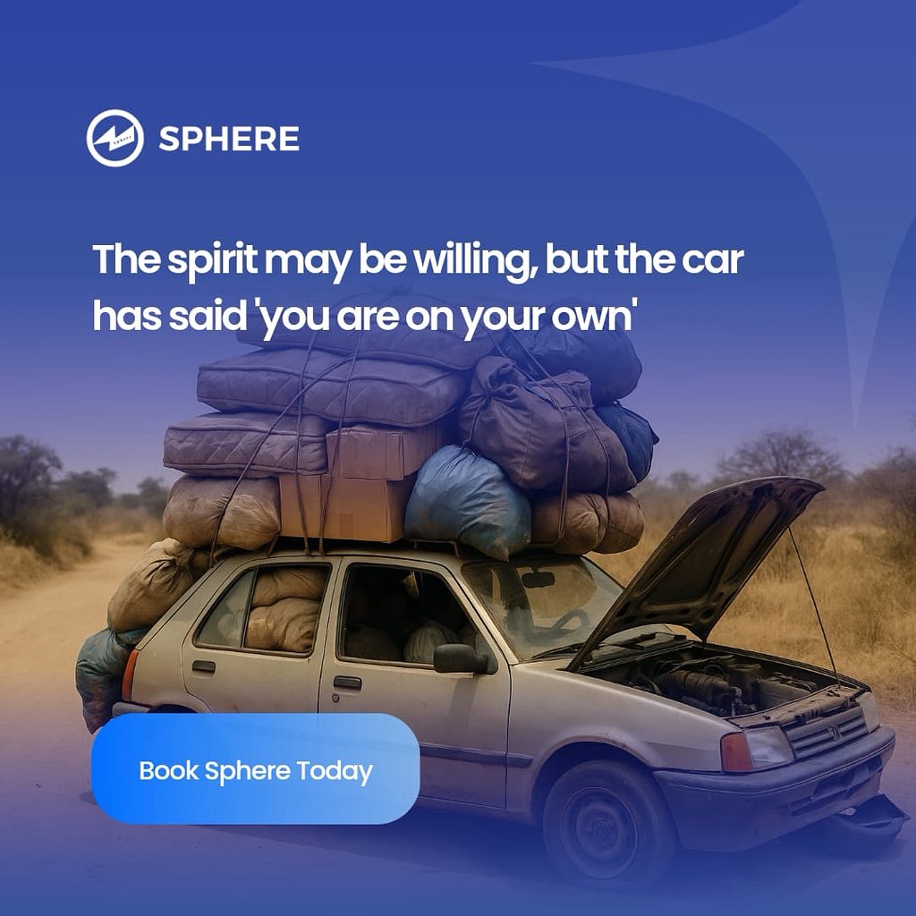 SphereNG's tweet photo. Say no to overloading your car to convey heavy belongings 🚫 Use Sphere instead. We are available to take your orders in Lagos and Abuja via our Sphere User App. Get it on Google Play Store.
#SphereNg #EfficientLogistics https://t.co/xaIrgByzeH