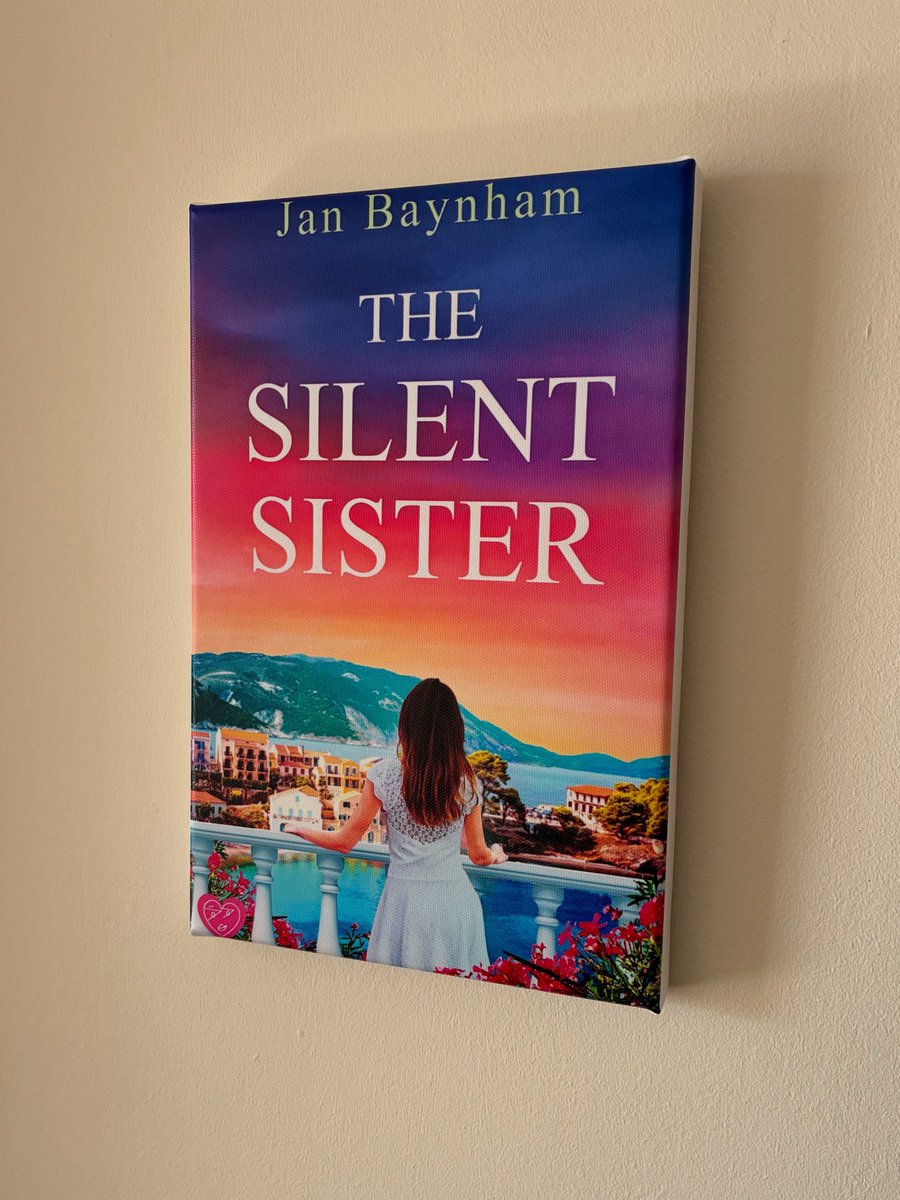 JanBaynham's tweet image. Huge thanks to my lovely publisher @JoffeBooks @ChocLituk for this gorgeous canvas print of the cover of my next novel. 🇬🇷 The Silent Sister 🇬🇷 is out on 5th August.
