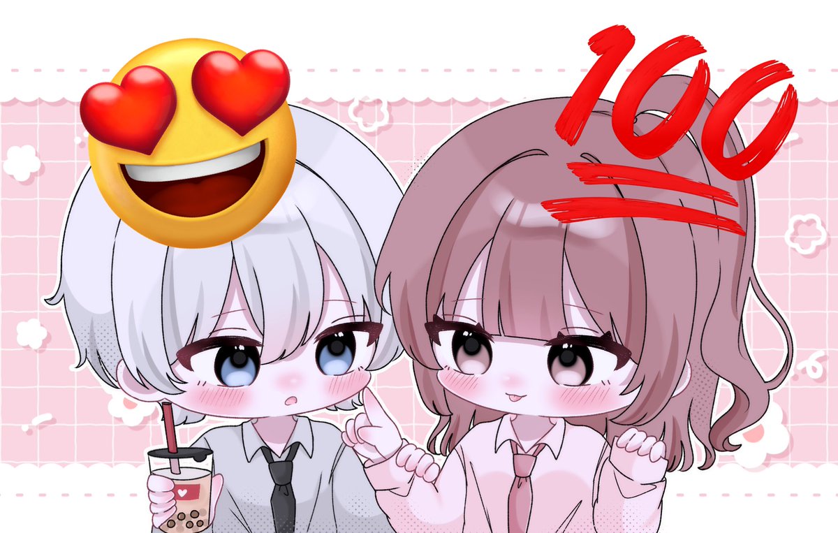 さくらとのサブスク特典ペア画きたー！！
めっちゃかわいすぎる😆